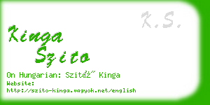 kinga szito business card